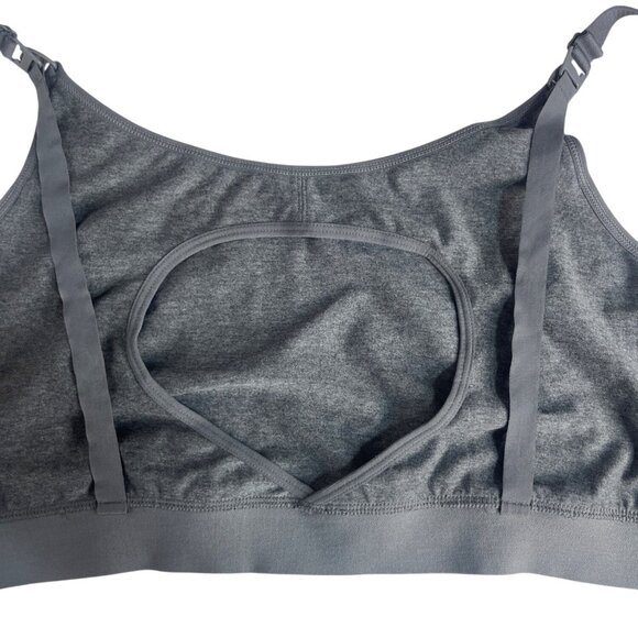 Nursing Bra Clip-Down Straps Hook Closure Size XXL Gray Breastfeeding - Picture 7 of 8